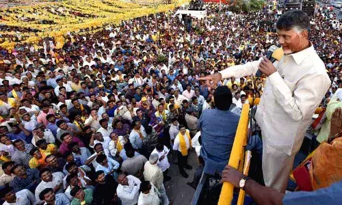Tension in Gudivada ahead of  Naidus road show