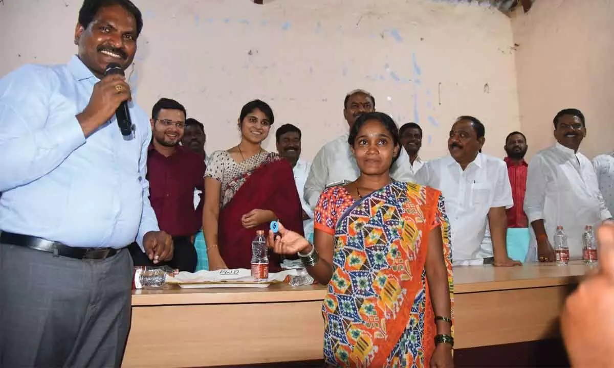 Gadwal DC Valluri Kranti hands out 39 2BHK houses to physically challenged