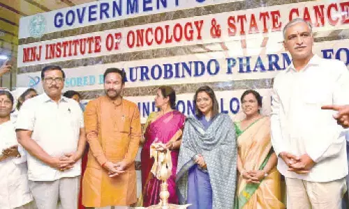T Harish Rao,  G Kishan Reddy open new oncology block at MNJ hosp