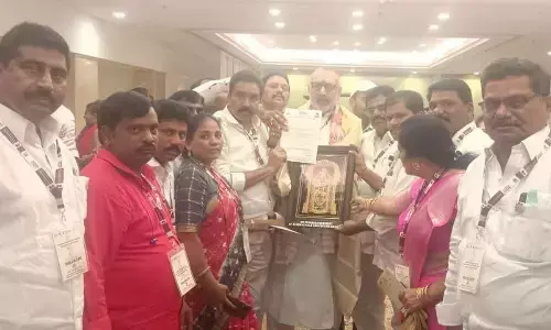 Vijayawada: Sarpanches urge Centre to release 15th Finance Commission funds