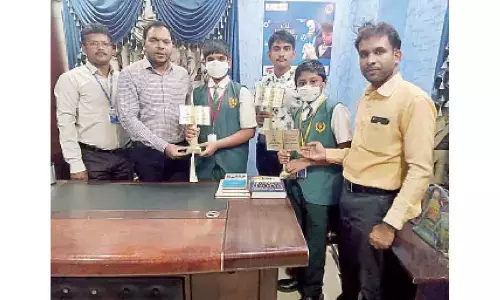 Khammam: Triveni mgmt pats Suchirindia talent exam toppers