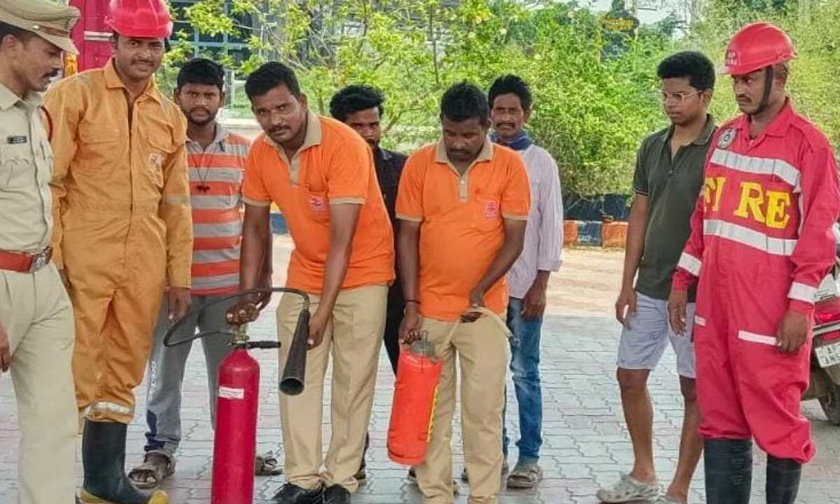 Srikakulam Fire department observes fire service week