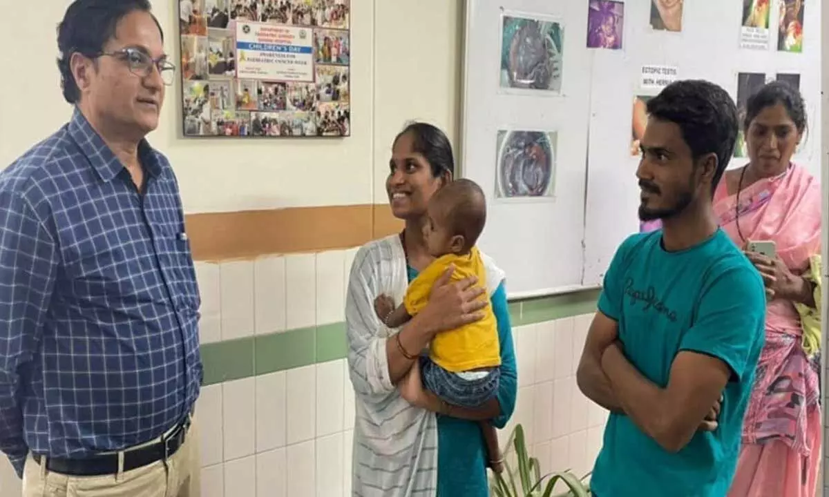 Rare surgery performed to 9-month-old baby in Gandhi hospital, rescued from kidney tumour