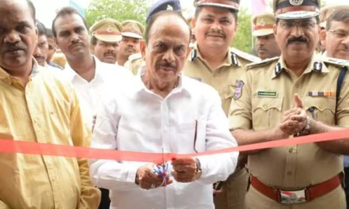 Telangana Home Minister Mahmud Ali inaugurates police station