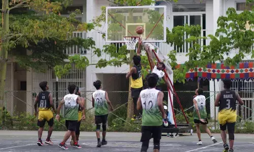 A sports event at UDGAM-2023 at SRM University in Neerukonda