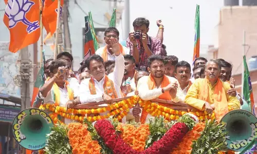 BJP candidate Goutham Gowda files nomination papers in Ramanagara