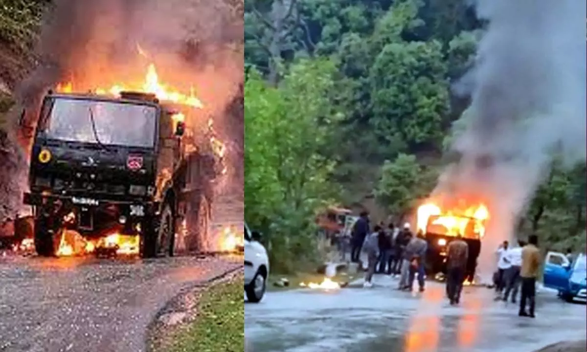 5 soldiers killed as army vehicle catches fire in suspected terror attack