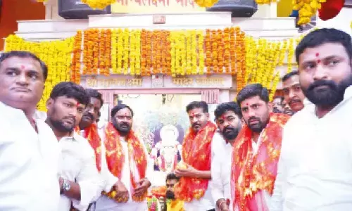 TPCC president A Revanth Reddy turning emotional while speaking to media over the allegations made by BJP leader Eatala Rajendar, at Bhagyalakshmi temple in the city on Saturday