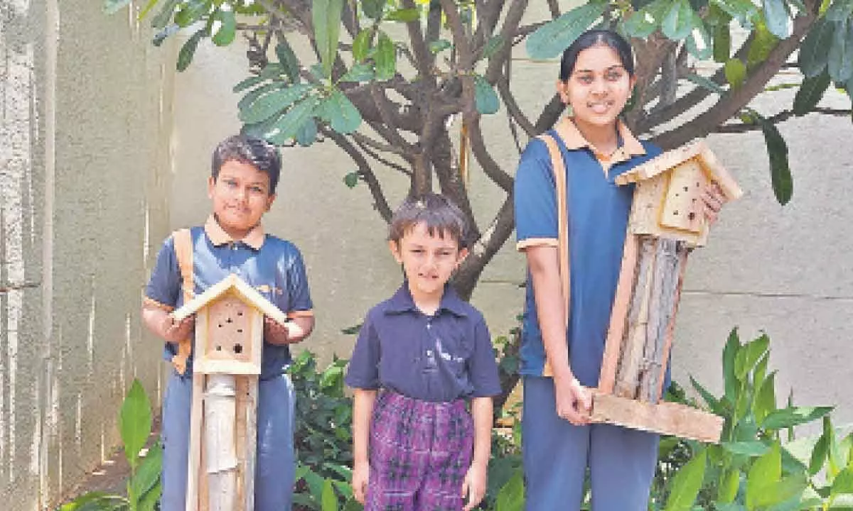 Bengaluru: Students of EKYA School introduced to new Bee Hotel Initiative to promote sustainability