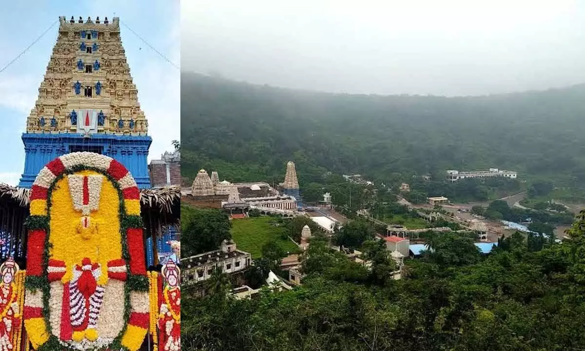 A view of Simhachalam Devasthanam in Visakhapatnam