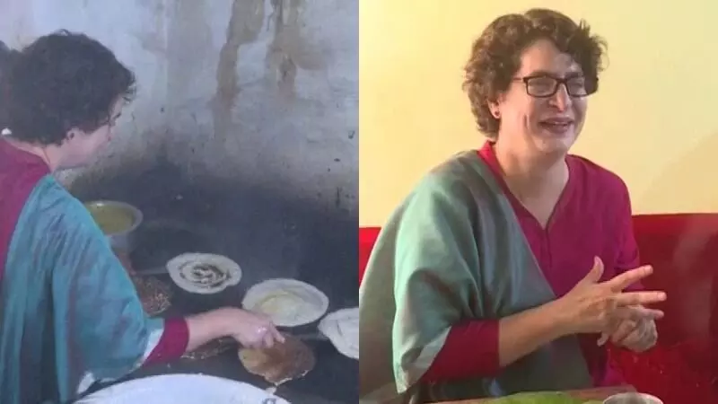 Priyanka Gandhi Enjoys Masala Dosa and Idli at Oldest Mylari Hotel in Mysuru, Video Goes Viral