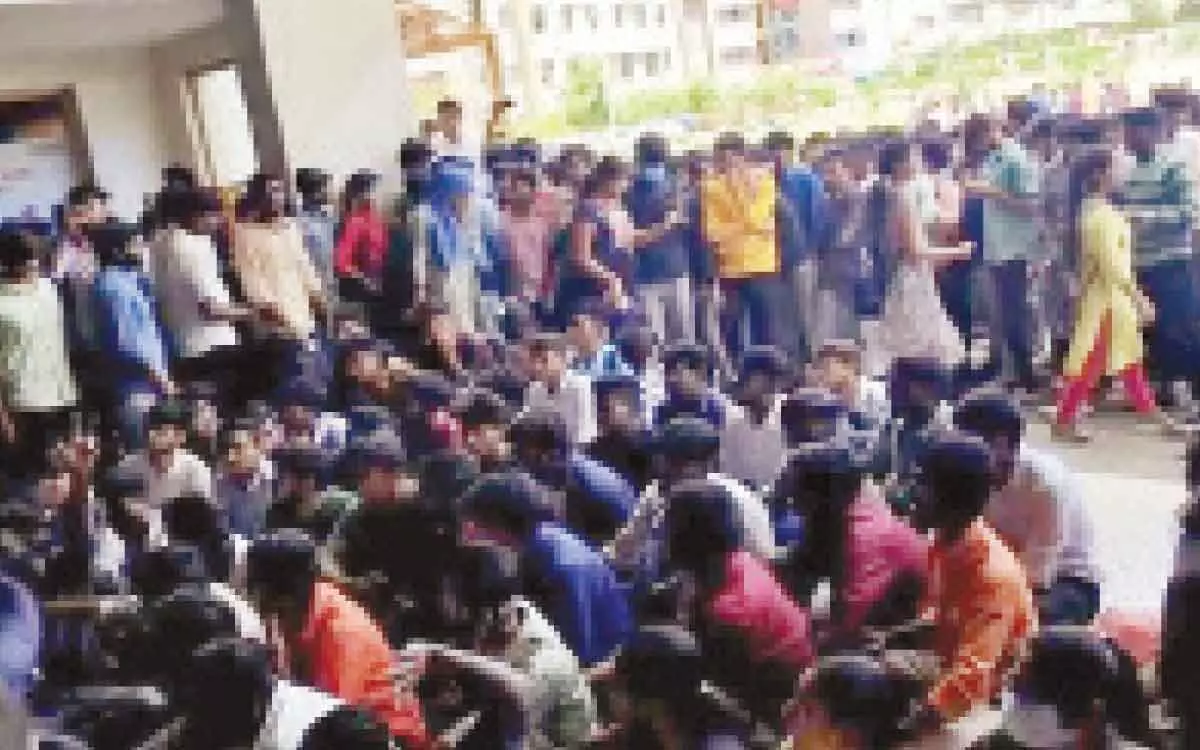 Hyderabad: Guru Nanak University students take to streets, seek recognition