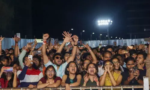 Students at the national-level cultural fest at SRM University-AP at Neerukonda
