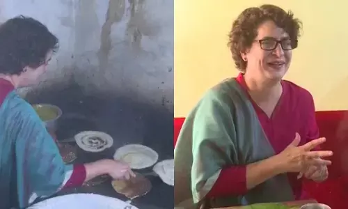 Priyanka Gandhi Enjoys Masala Dosa and Idli at Oldest Mylari Hotel in Mysuru, Video Goes Viral