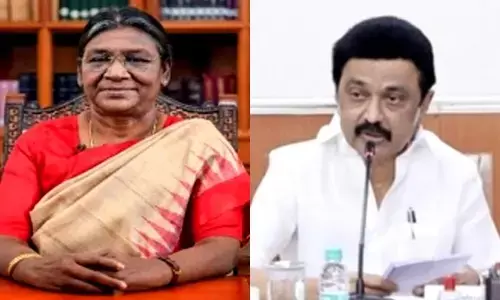 President Draupadi Murmu and Tamil Nadu Chief Minister M.K. Stalin