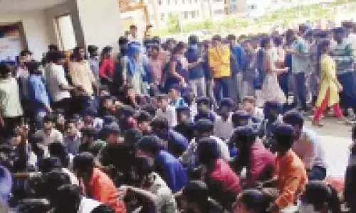 Hyderabad: Guru Nanak University students take to streets, seek recognition
