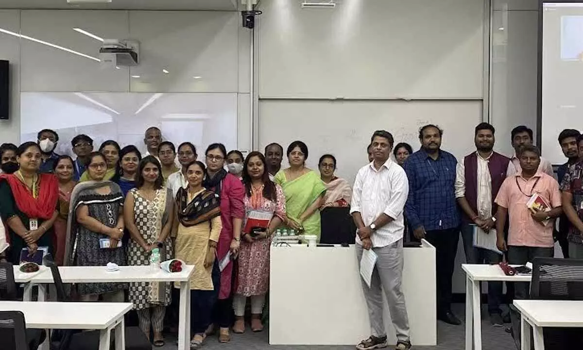 Participants at the Fulbright-Nehru Fellowship seminar organised at GITAM in  Visakhapatnam on Wednesday