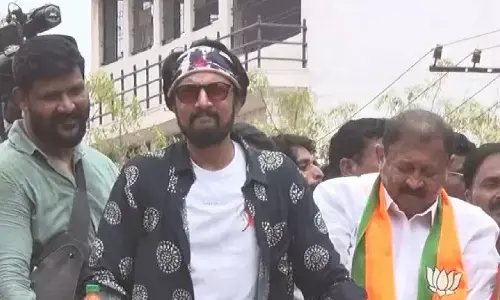 Sudeep campaigns for BJP in Chitradurga