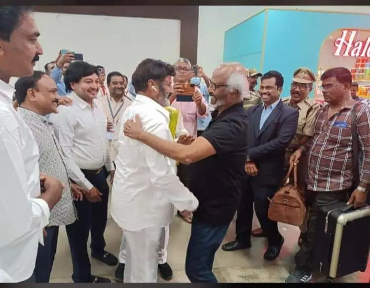 Super star Rajinikanth reached Gannavaram International Airport  Vijayawada