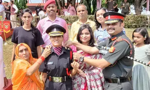 Lt Rekha, wife of late Naik Deepak Singh, was commissioned as an officer in the Army Ordnance Corps in the frontline unit of eastern Ladakh – responsible for providing material and logistical support to the force in the instance of a war – on Saturday