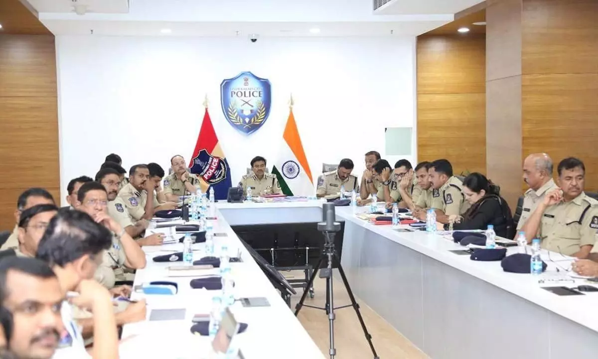 Hyderabad City top cop holds crime review meeting