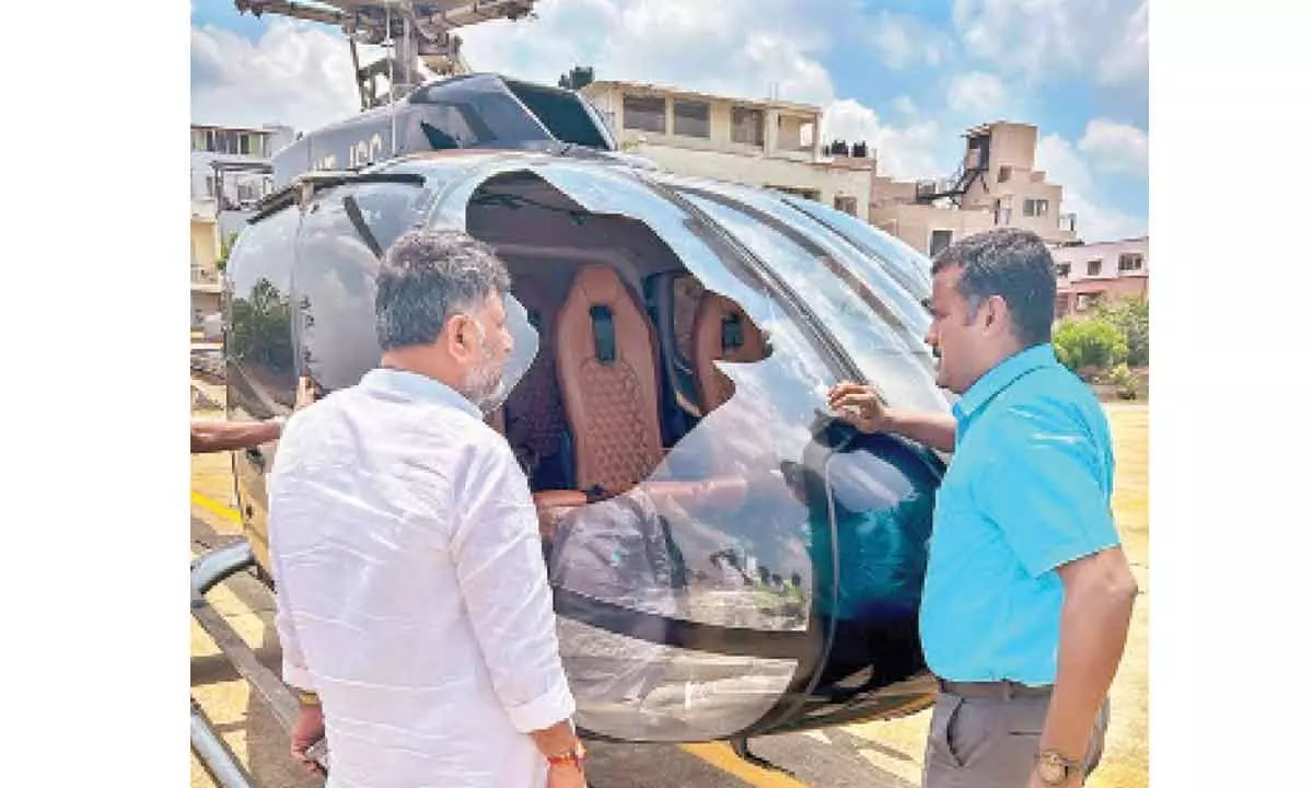 Bengaluru: DK Shivakumar chopper hit by eagle, lands safely