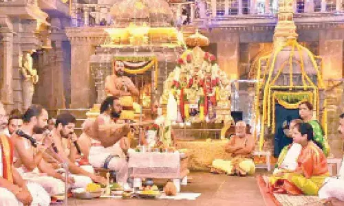 Yadadri: Lakshmi Narasimha Jayantyutsavam begins