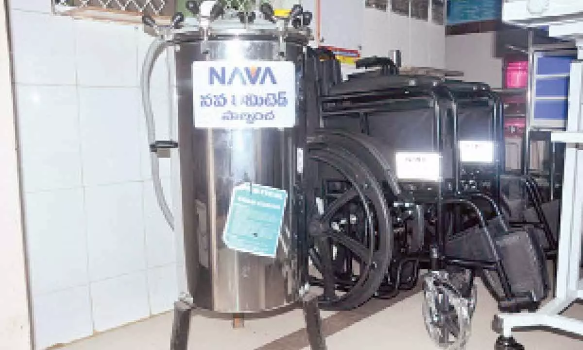 Nava Limited provided medical equipment to the the primary health centre at Yerragunta in Kothagudem district