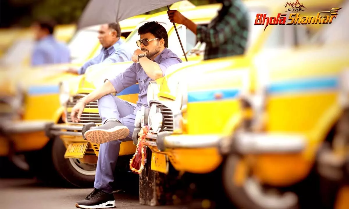 A Few BTS Shots From Chiranjeevi’s Bholaa Shankar Are Out