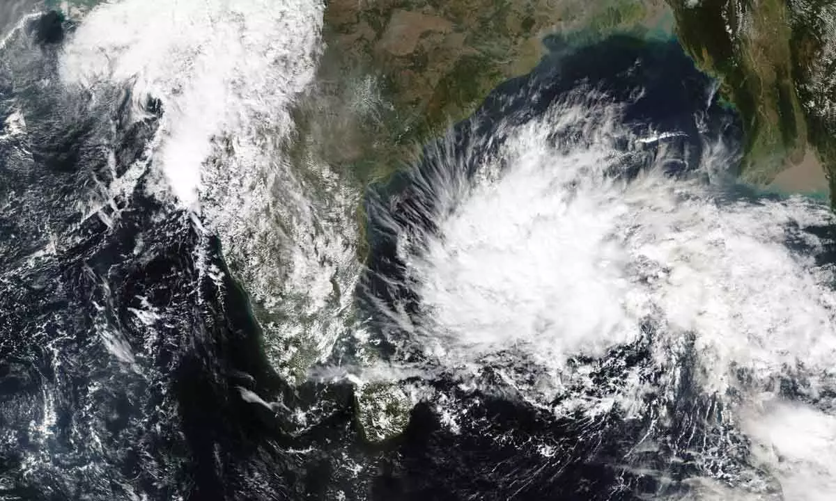 Vijayawada: Cyclonic storm in Bay of Bengal