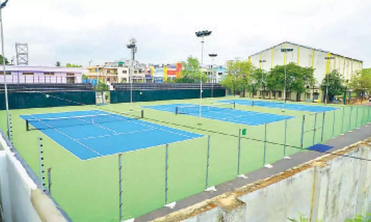 Khammam sports three synthetic tennis courts