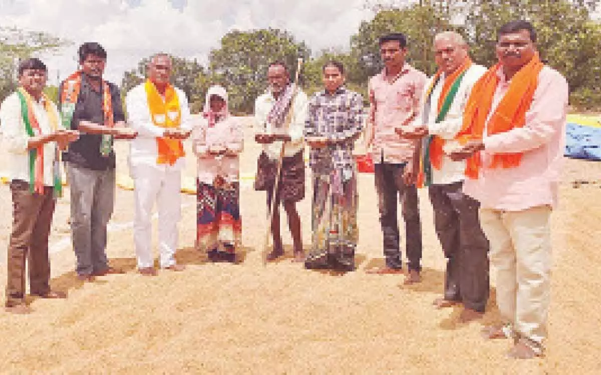 Kothagudem: BJP seek crop damage compensation for rain-hit farmers