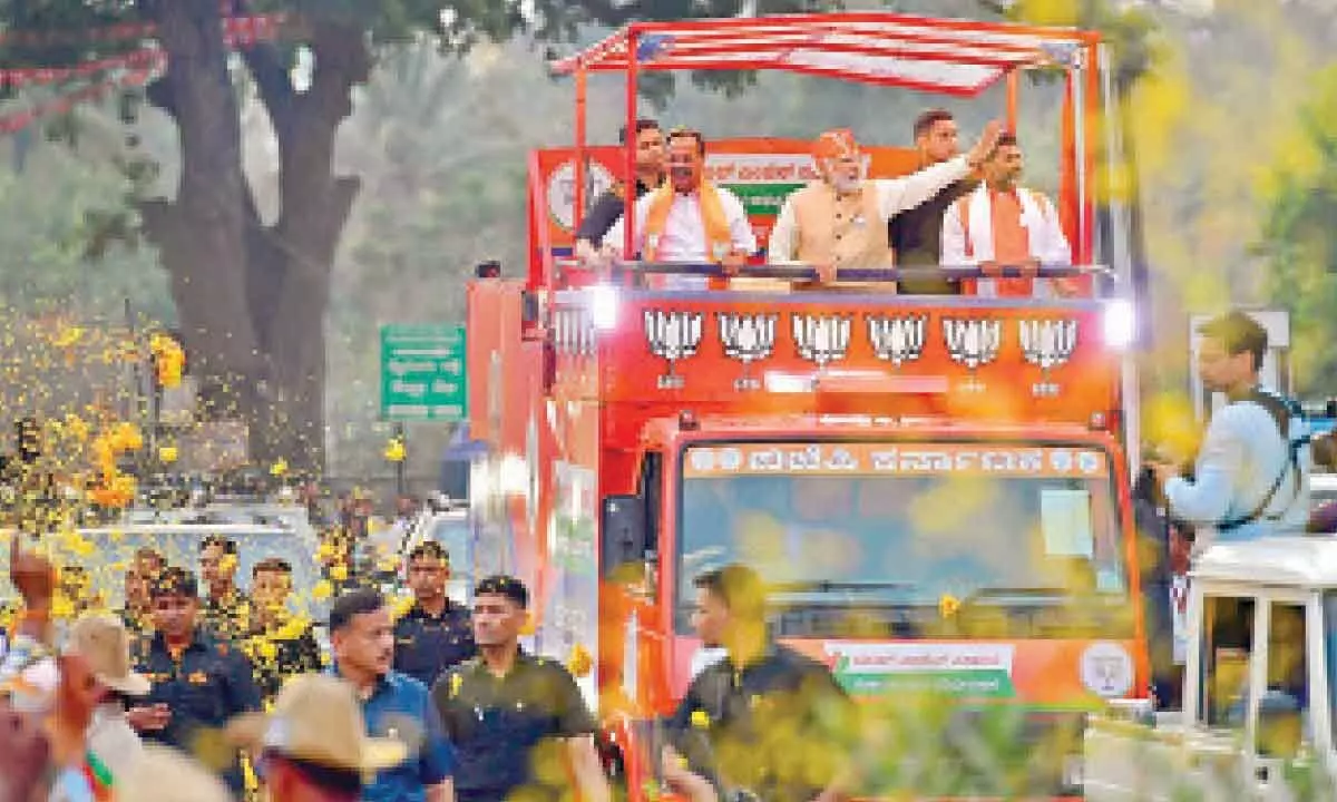With mega roadshows by PM Narendra Modi, BJP eyes most of 28 Assembly seats of Benguluru