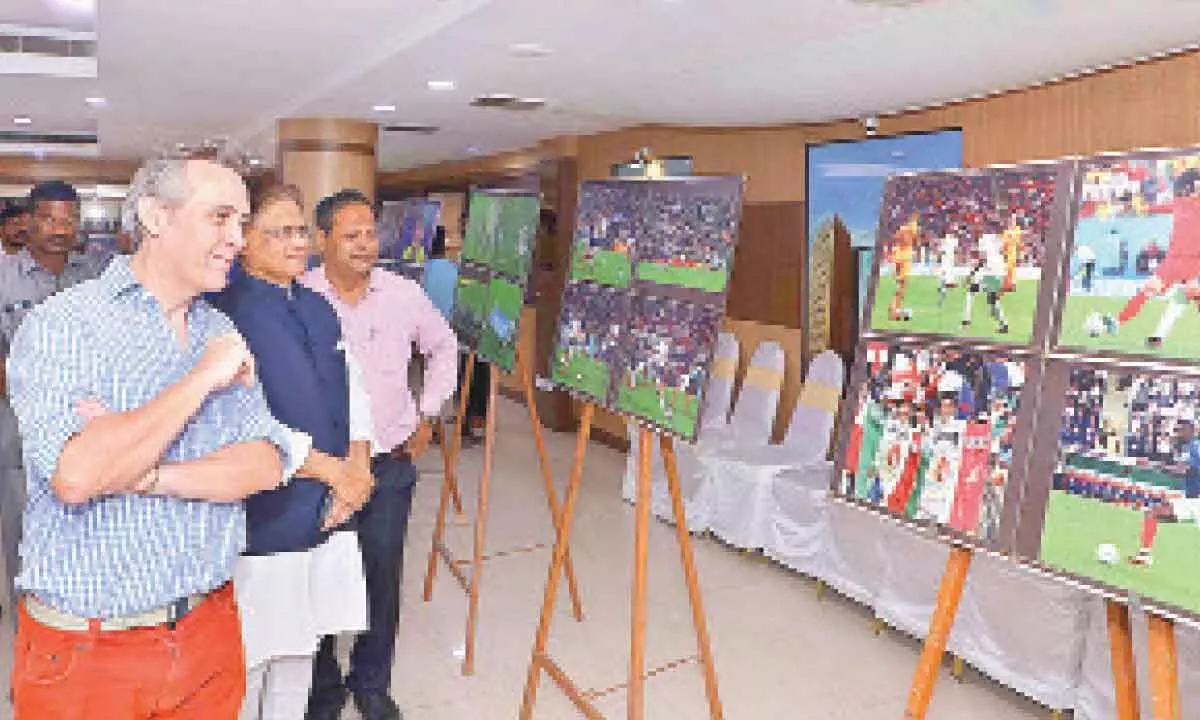 Hyderabad: Home Minister Mohammed Mahmood Ali opens photo exhibition on FIFA World Cup 2022