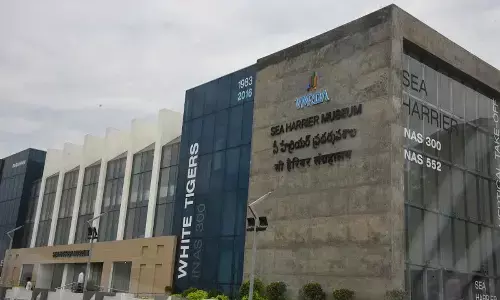 A view of the Sea Harrier Museum in Visakhapatnam
