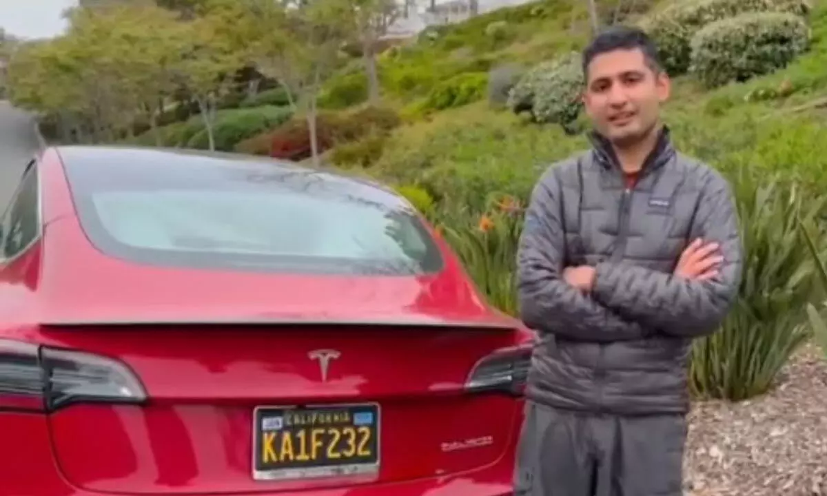 ‘Nostalgic’ Bengalurean gets BMTC number for his Tesla car in California