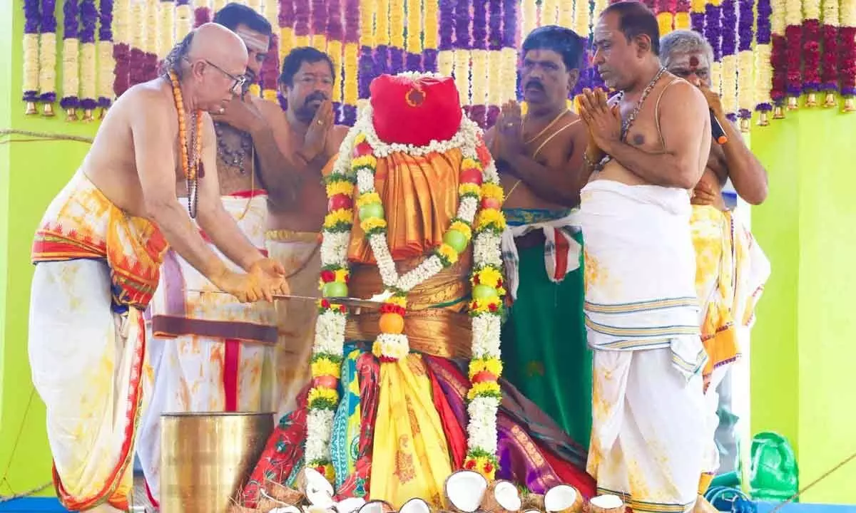 Religious fervour marks Vadibala Utsavam at Gangamma temple