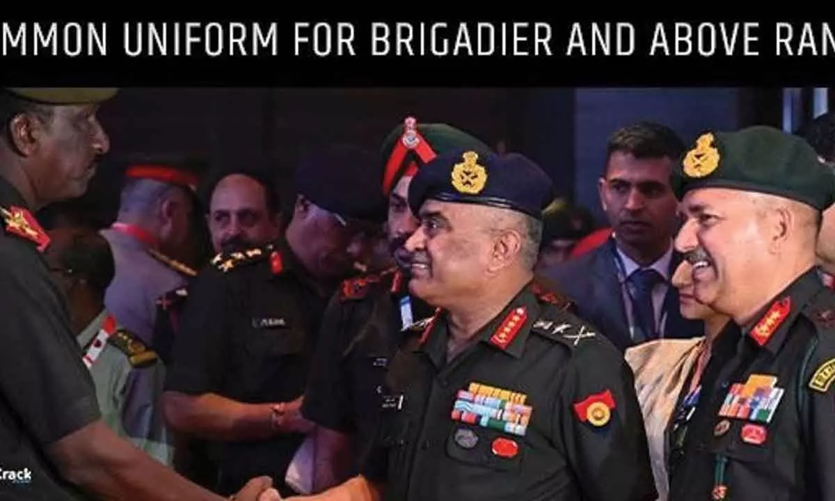 New Delhi: Common uniform for Brigadier and above rank officers