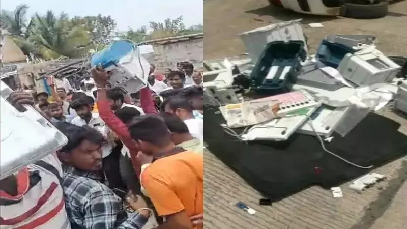 Karnataka Elections 2023: Villagers of Vijayapur broke the voting machines