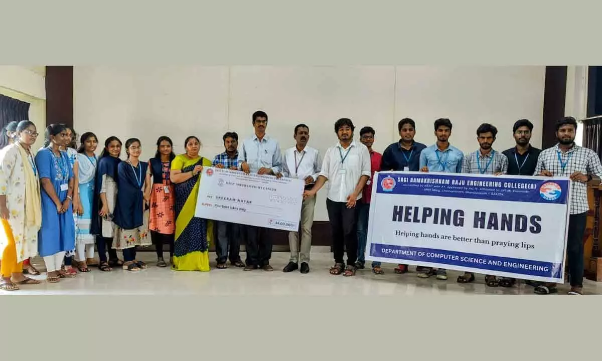 Bhimavaram: SRKR Engineering College students raise `14 L for ailing classmate