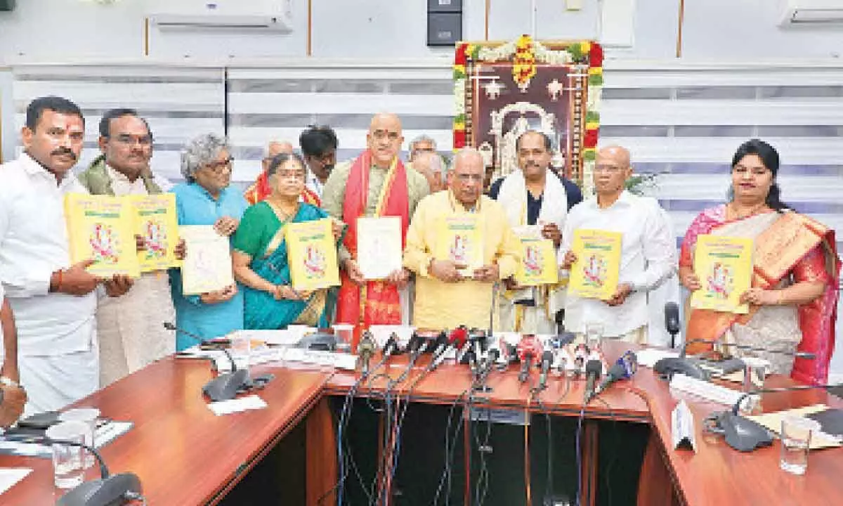 Tirumala: TTD EO A V Dharma Reddy releases book on Annamayya kirtans