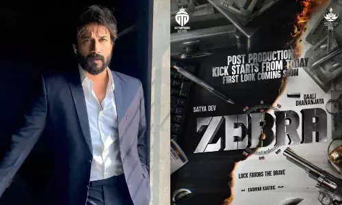 Satya Dev’s ‘Zebra’ Post-Production Works Begin Today