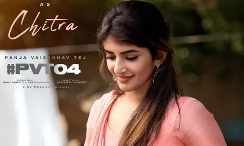 Sreeleela Is Introduced As ‘Chitra’ From Panja Vaishnav Tej’s ‘PVT04’