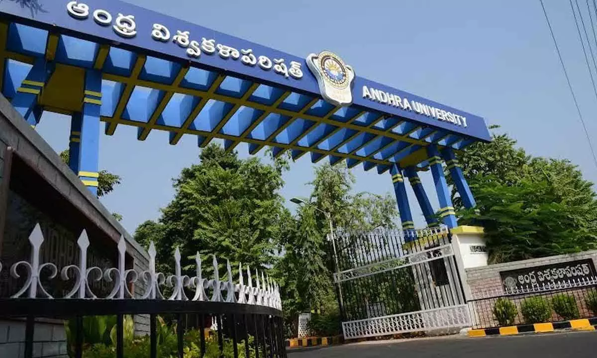 A view of Andhra University in Visakhapatnam