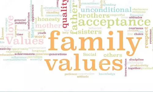 Family values must be taught to children in their tender age.