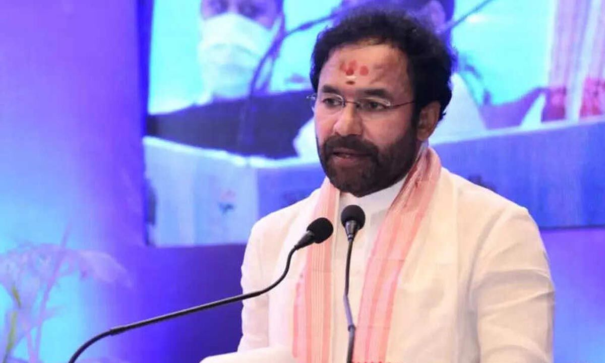 G Kishan Reddy hoisted the national fag on the formation of Telangana ...