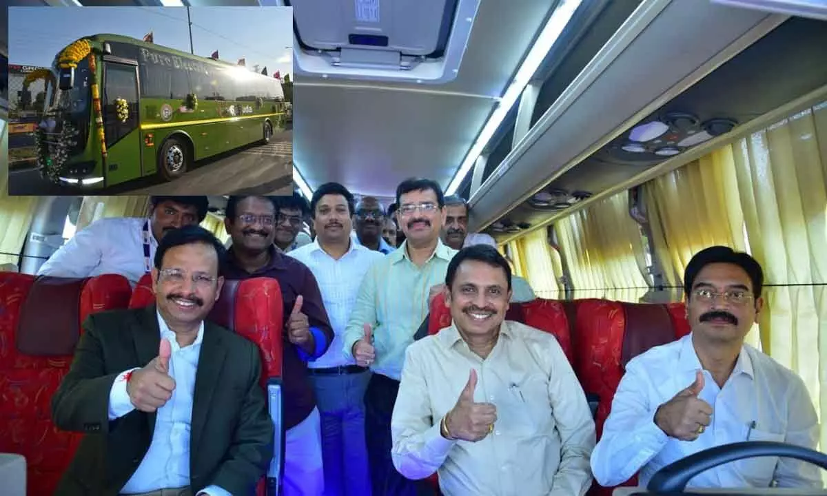 Telangana: State-of-the-art Electric AC buses hit the roads