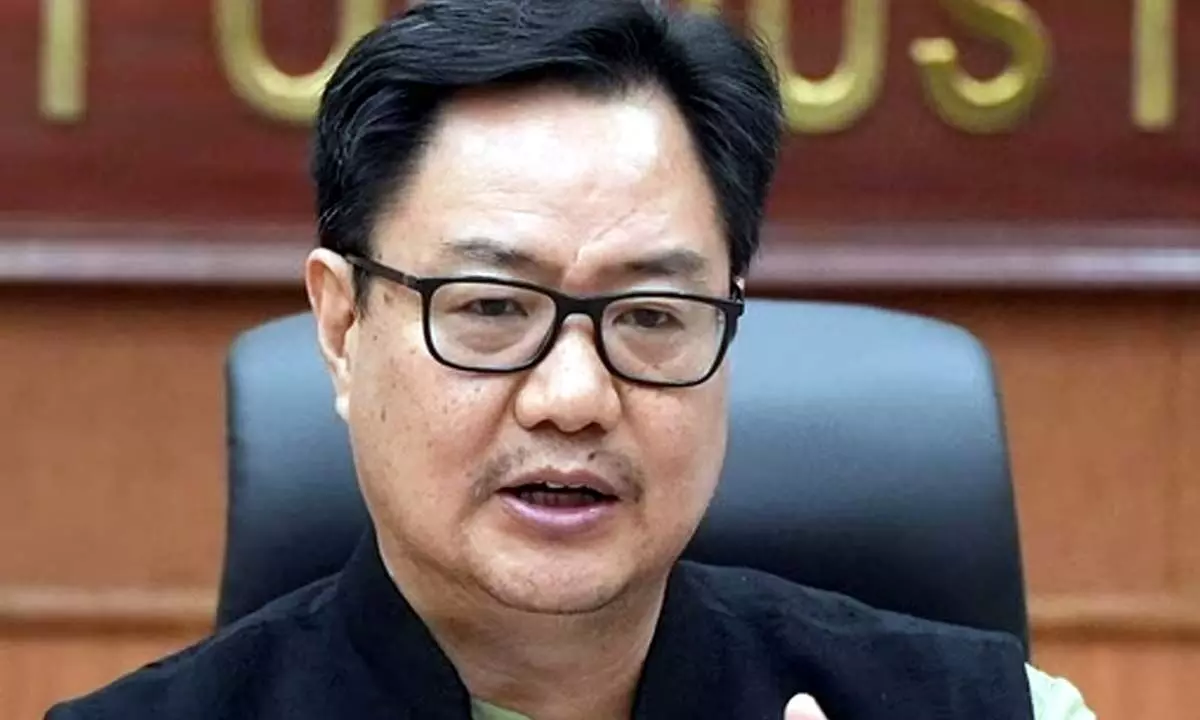 Rijiju was on Thursday, May 18, 2023, shifted from the law ministry and assigned Ministry of Earth Sciences.(PTI)