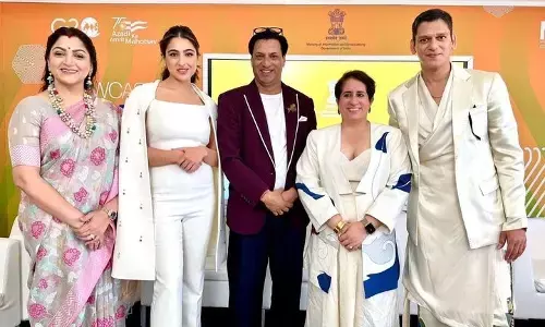 Cannes 2023: Sara Ali Khan Poses Along With Guneet Monga And Joins The Launch Of Indian Pavilion At The Film Festival…