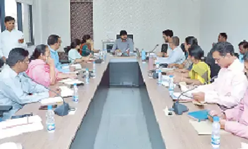 District Collector VP Gautham speaking on action plan of Haritha Haram in the district.